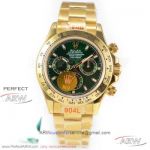 N9 904L Rolex Cosmograph Daytona 116508 Yellow Gold 40mm ETA7750 Automatic Watch - Green Dial